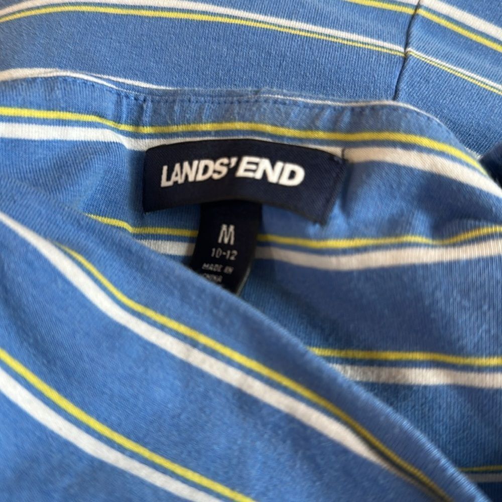 Lands End Women’s Blue Striped Dress, M (10-12) - Picture 4 of 4